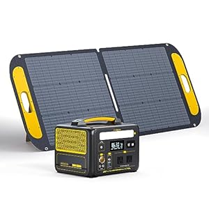 VTOMAN 600W Solar Generator with Panels Included, 299Wh Durable LiFePO4 Portable Power Station with Up to 1200W AC Outlet, Jump Starter, 12V DC, PD 60W Type-C for Home & RV/Van Camping(2 Parcels)
