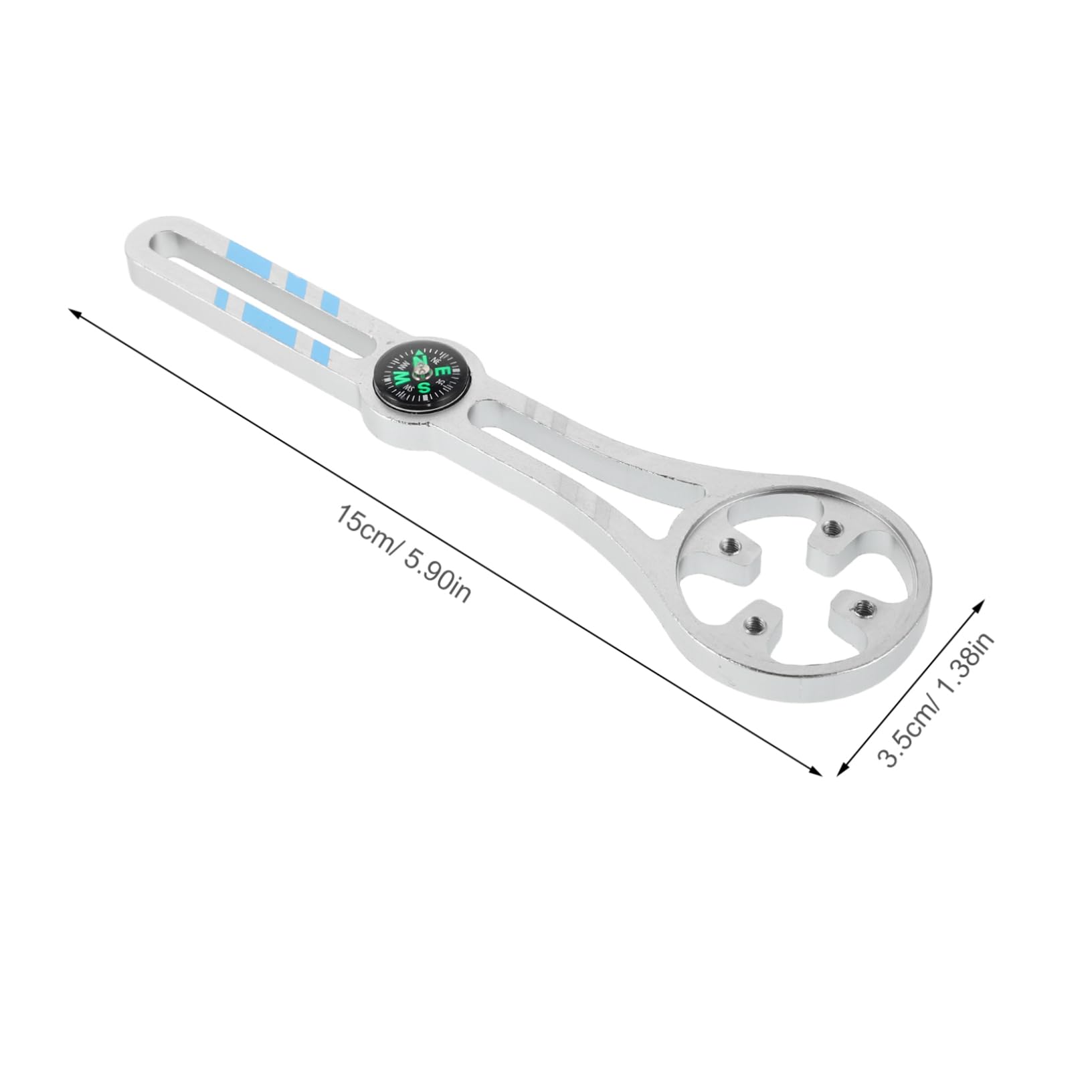 BRIGHTFUFU Aluminum Alloy Bike Mount Bracket with Compass Adjustable Durable Holder for Road Cycling Speedometer and Light Lightweight Precision Engineered for Optimal Viewing