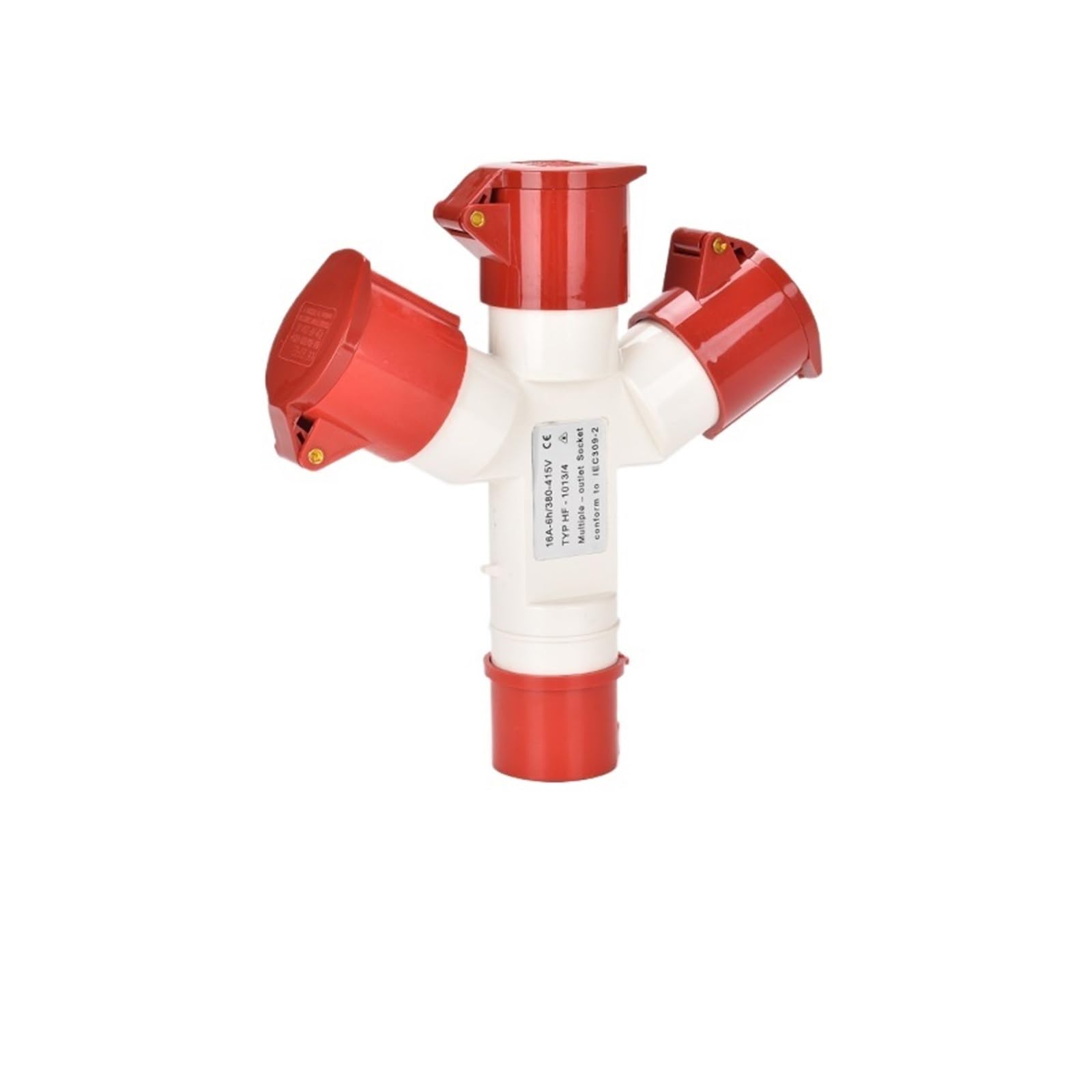 MUYTQAERG IP44 Three-Way Waterproof Industrial Aviation Plug and Socket Y-Type 1 Input to 3 3P 4P 5P 16A 32A 220V 380V(4P 16A 1to3)