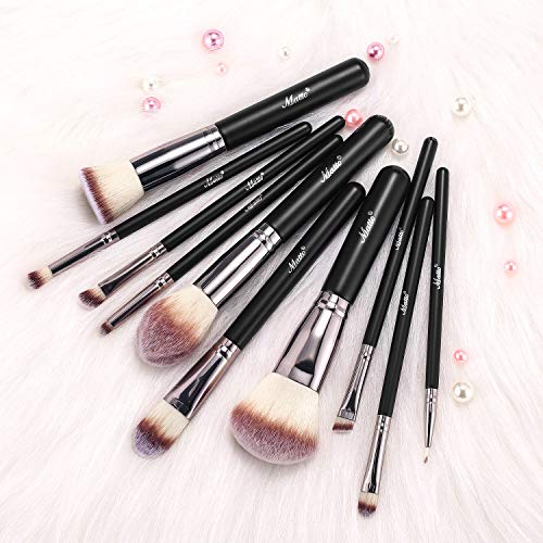 Matto Makeup Brushes 10-Pieces Makeup Brush Set, Premium Cruelty-Free Synthetic Cosmetic Brushes for Foundation Blending Blush Concealer Eye Shadow