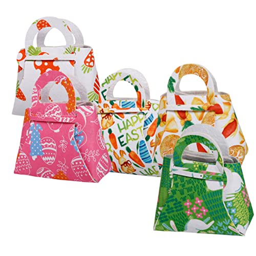 Gatuida 5 Bolsas de con Forma de Zanahoria Y Conejito de Pascua a Granel para Envasar Dulces Y Bocadillos