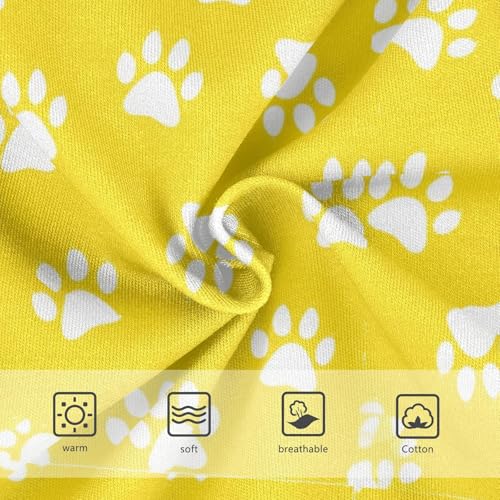 Toddler Girls Underwear 2t Cotton Panties Little Girl Florals Briefs Kids Undies Dog Paw Prints Bright Yellow3