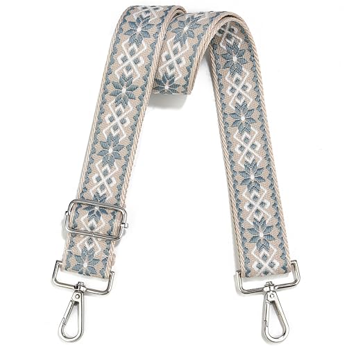 Image of Crossbody Straps for Purses Silver Hardware Purse Strap Wide Shoulder Strap Adjustable Replacement