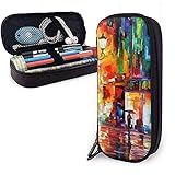 Multifunción: estuche con doble bolsillo con cremallera y compartimentos, para almacenar y organizar bolígrafos, lápices, bolígrafos de gel, marcadores, borradores, tijeras, transportadores y otros artículos de papelería.