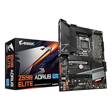 GIGABYTE Z590 AORUS Elite (LGA 1200/ Intel Z590/ ATX/Triple M.2/ PCIe 4.0/ USB 3.2 Gen2X2 Type-C/2.5GbE LAN/placa-mãe para jogos)