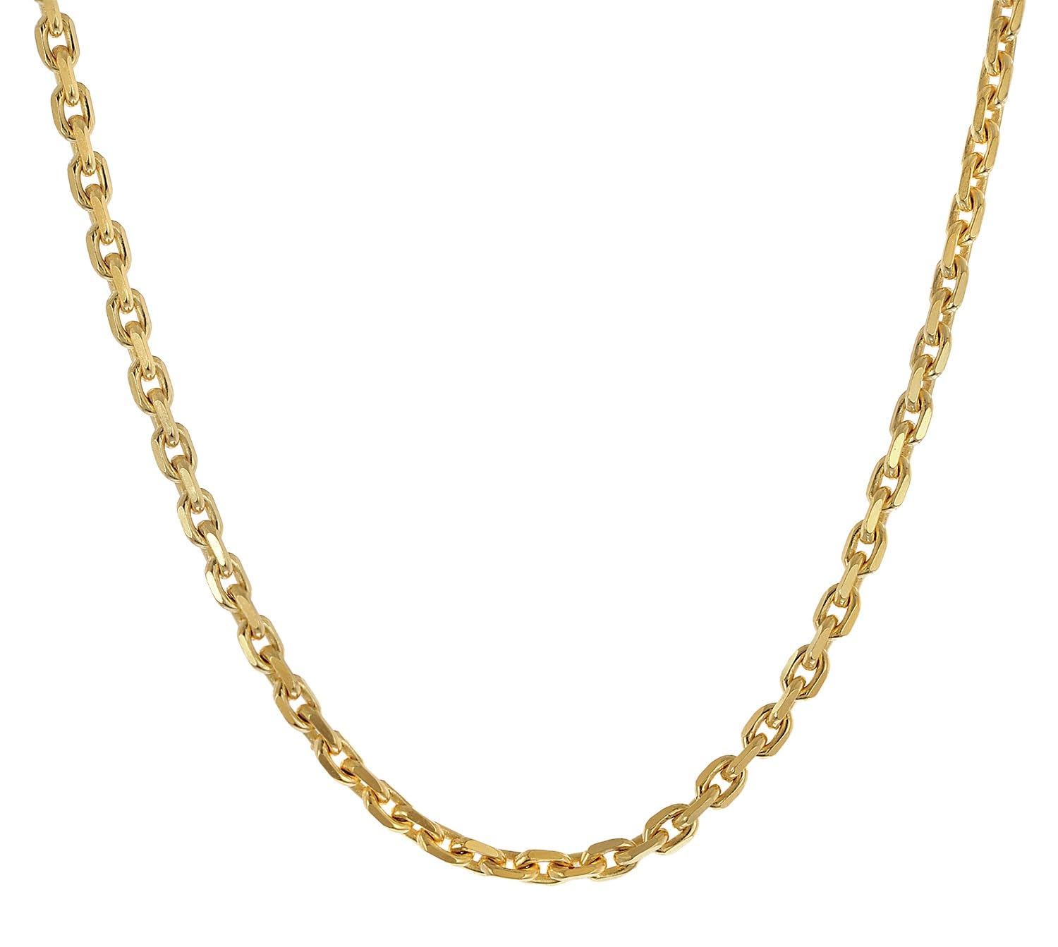 trendor Kette für Anhänger 925 Silber Vergoldet 2,2 mm breit 36-60 cm 31230