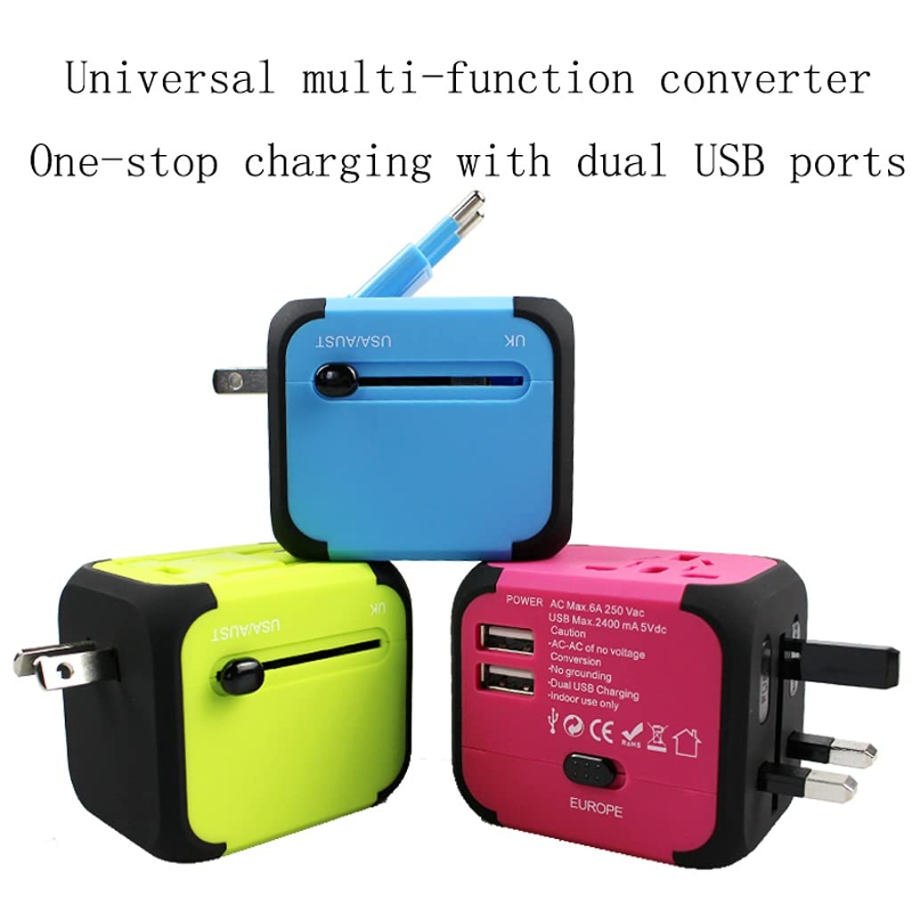 Gniazdo międzynarodowe przetwornice International Plug Converter, Gniazdo Travel Travel Carger, Międzynarodowa ładowarka AC. Adapter wtyczki z 2 Usb. adapter wtyczki zasilania