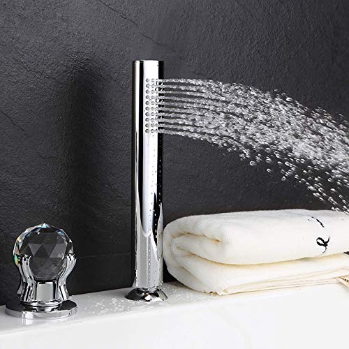 Robinet de baignoire cascade mitigeur mural chromé pour salle de bain - 4