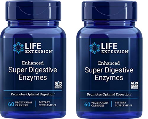 Life Extension Enhanced Super Digestive Enzymes 2-pack (2x60 Vegetarian Capsules)