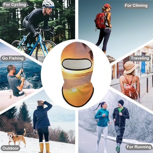Balaclava Tropical Beach Sunset para Hombres y Mujeres, Máscara de Protección Solar Respirable con Cobertura Total del Cabeza para Senderismo, Ciclismo, Correr y Conducir miniatura 6