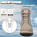 BKWHDAY Winter Boots for Women Snow Boots Waterproof Fur Lined Warm Hiking Boots Ladies Lace Up Walking Boots Anti-Slip Lightweight Outdoor Ankle Boots