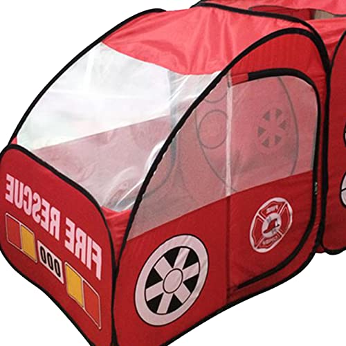 Image of Kids Childrens Playhouse Indoor Outdoor Pop Up Fire Truck Car Play Tent Toy | Play Tents | Tents, Tunnels & Playhuts | Outdoor Toys & Structures