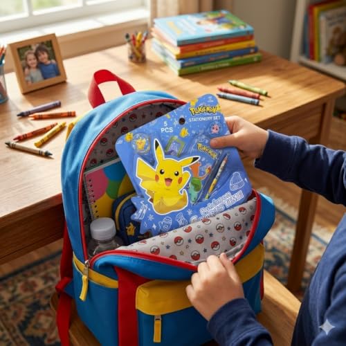 Image of Pokemon 5 pcs Stationery SetSchool Supplies Kit Multicolor Return Gift for Kids Age 3 Years +