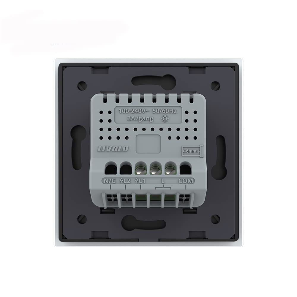Touch Dimmer Lichtschalter Glas Blende Touchscreen VL-C701D-11 in weiß Phasenabschnittsdimmer Livolo