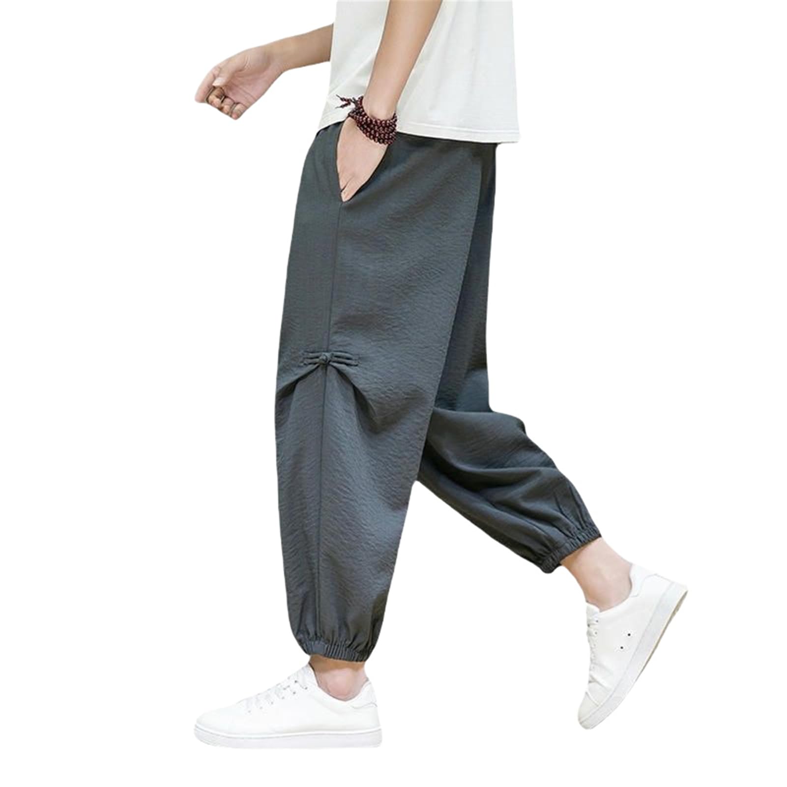 Pantalon de jogging court ample fuselé avec cordon de serrage
