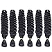 Produktbild 6 Packs Eunice Hair Jumbo Flechten Hair Extensions Colorful Kunsthaar Kanekalon Haar für Heimwerker Schwarz Crochet Box Zöpfe Ombre 2Tone Color 165 g/pcs 100 cm (schwarz)