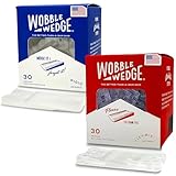 WOBBLE WEDGES Flexible & Rigid Plastic Shims (2 x 30 Packs) - Multipurpose Shim Wedges - Furniture & Toilet Levelers - Translucent/Clear
