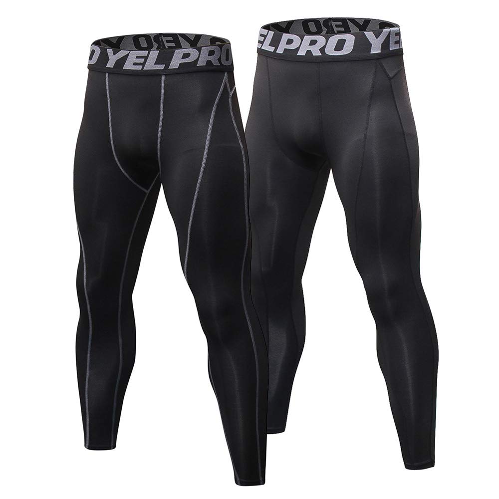 2 Pack Men Quick Dry Running Leggings Compression Tights Gym Training Fitness Sport Trousers Leggings Male Underwear-image-24