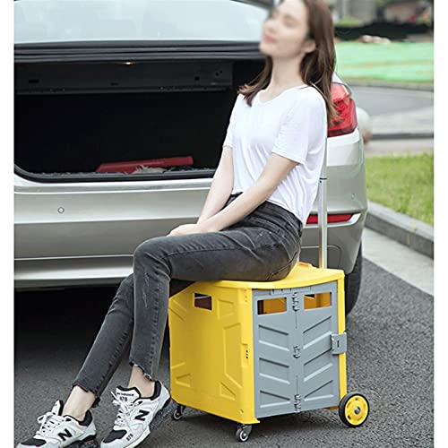 Einkaufswagen, faltbarer Einkaufswagen auf Rädern, faltbarer Einkaufswagen mit Teleskopgriff für Einkaufsgepäck… – Bild 6