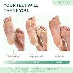 PLANTIFIQUE Foot Peeling Mask 2 Pack | Dermatologically Tested Repairs Heels & Removes Dry Dead Skin for Baby Soft Feet | Exfoliating Foot Peel Mask for Dry Cracked Feet | Peach - Image 2