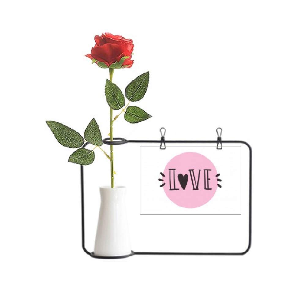 Rose artificielle décoration bouteille suspendue citation amour romantique