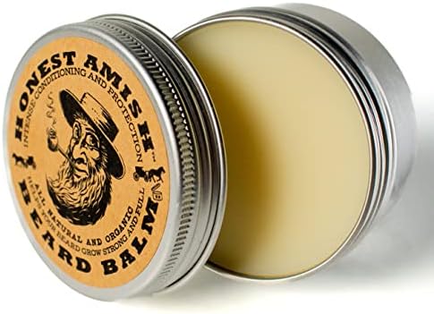 Honest Amish Beard Balm for Men, Organic Shea Butter, Large 4 Oz Twist Tin