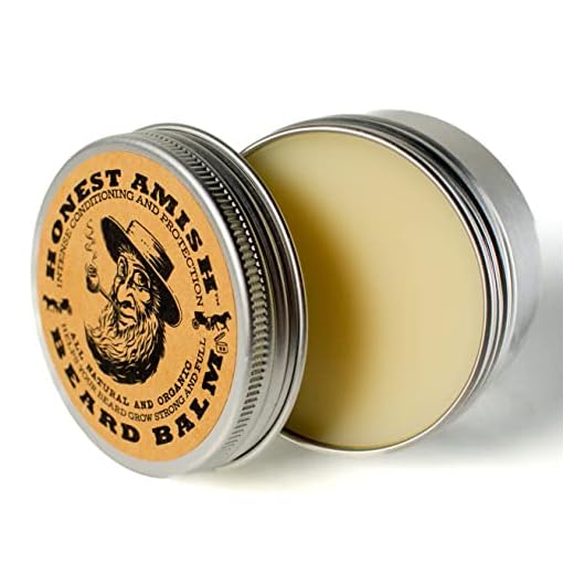 Honest Amish Beard Balm Leave-in Conditioner - Made with only Natural and Organic Ingredients - 2 Ounce Tin