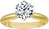 Houston Diamond District Round Cut Natural Diamond Solitaire Engagement Ring 6 Prong K-L, I2 Very Good Cut