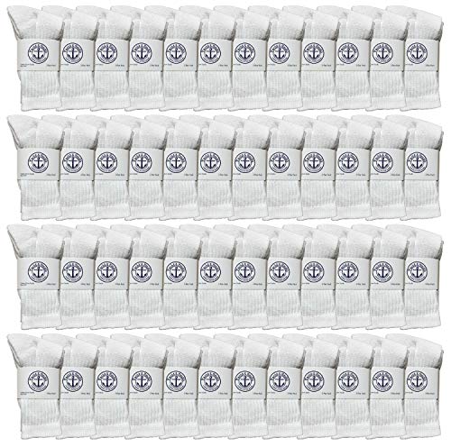 Yacht & Smith Wholesale Kids Crew Socks, Childrens Cotton Casual Crew Socks Size 6-8