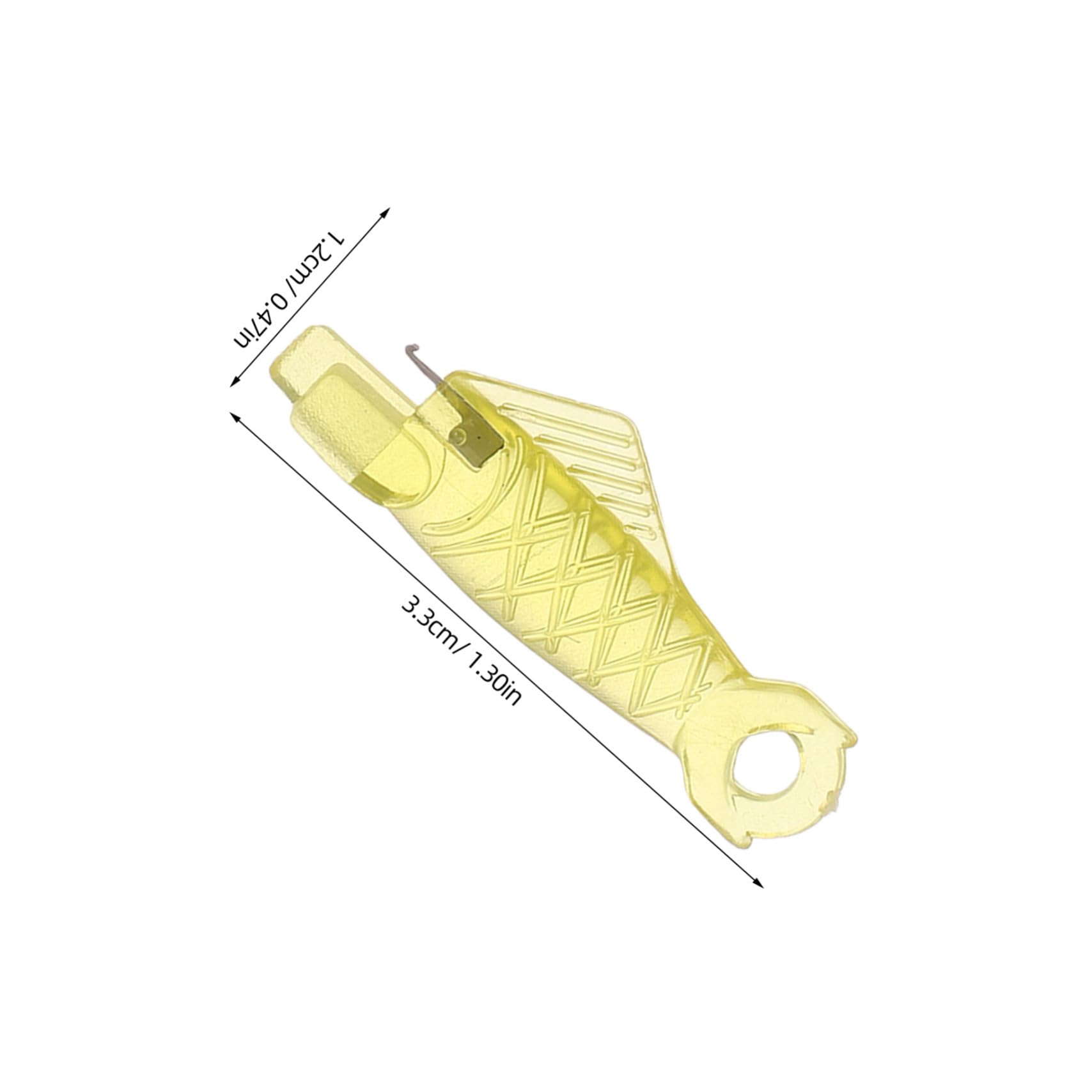 HOMSFOU 40pcs Fish Mouth Threader for Small Eye Needles Quick Needle Threader Portable Plastic Embroidery Needle Threading Tool for Sewing Machine