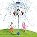 Skirfy Sprinkler Rocket Launcher Outdoor Water Toys for Kids, Rocket Design Water Powered Liftoff 9-16ft & Spin, Summer Garden Lawn Toys & Birthday Gift for Girls Boys Age 3-12 Year Old （White）