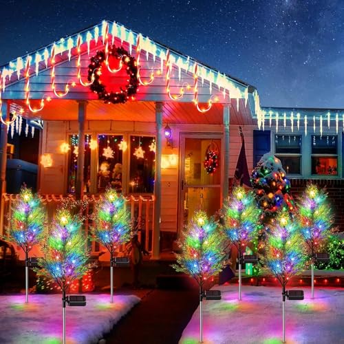 LETMY クリスマス 飾り 屋外 クリスマスツリー イルミネーション ソーラーライト 屋外 防水防雪IP65 常時点灯モードと点滅モード 10個のLEDライトビーズ クリスマス 電飾 ガーデンライト ソーラー おしゃれ christmas lights 2個セット [5]