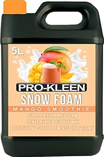 Pro-Kleen 5L Mango Smoothie ORANGE COLOURED pH Neutral Snow Foam with Wax  Super Thick & Non-Caustic Foam  Extremely Powerful & Easy To Use