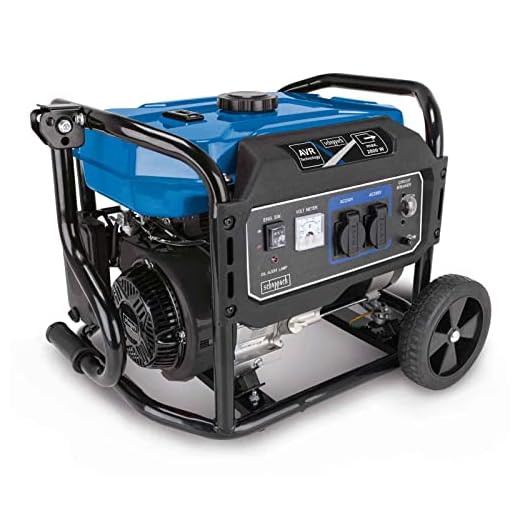 Scheppach SG3200x Générateur de courant | Générateur de courant de secours 2800W | Puissance 6CVX | Réservoir 15L | Moteur 4 temps 212 cm³ | 2x prise 230V | Poignée & dispositif de déplacement inclus