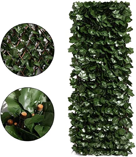 Doeworks DOE-LBEXH08-1P Expandable Fence Privacy Screen For Balcony Patio Outdoor(Double Sides Leaves), 1Pc Faux Ivy Fencing Panel thumb #2