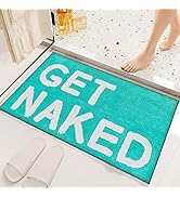 Ukeler Get Naked Bath Rugs Bathroom Mat Cute Funny Bath Mats for Bathroom Decor Soft Absorbent Mi...