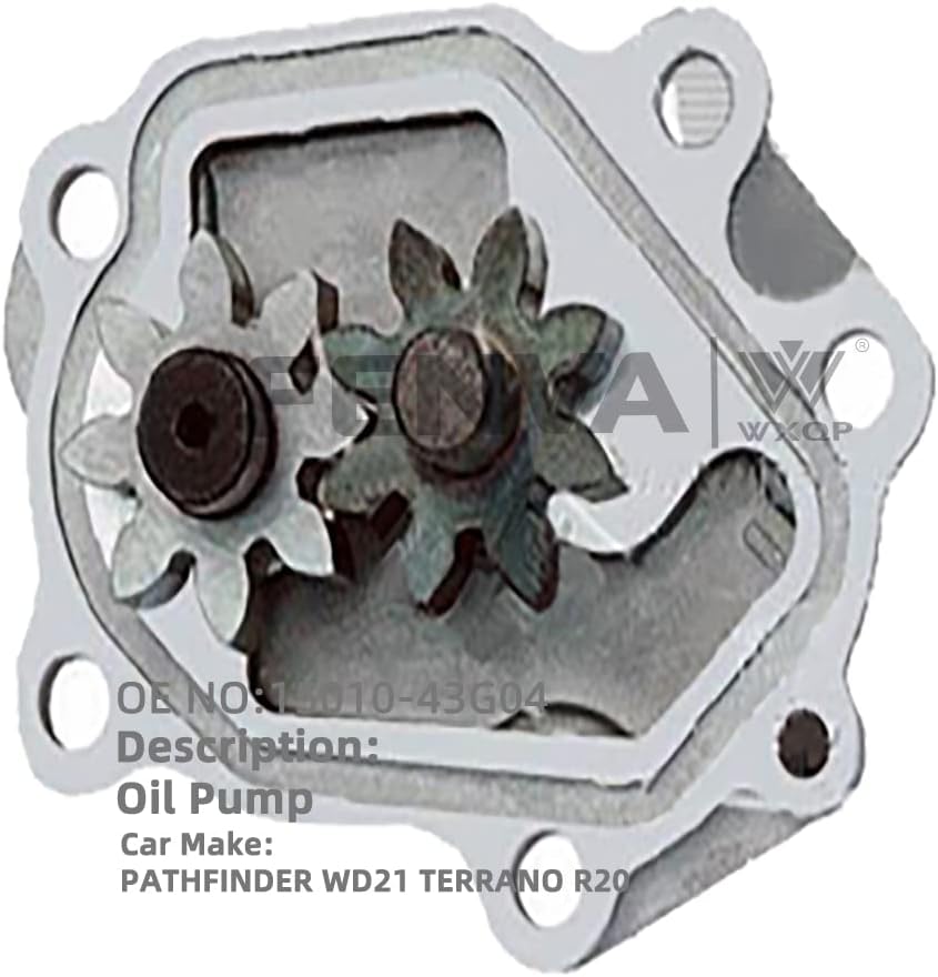 Oil Pump 15010-43G04 Compatible with Nissan PICK UP D21 D22 TERRANO WD21 R20 URVAN E24