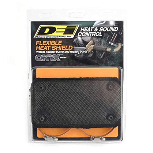 Design Engineering 010496 Onyx Series 4" X 8" Pipe Heat Shield With Stainless Steel Clamps #TOP2