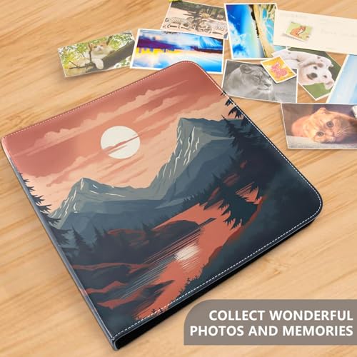 Álbum de Fotos Adhesivo Pega tú Mismo Scrapbook Vintage Paisaje Montaña, Encuadernador de 3 Anillos, 40 Páginas 8x10 para Recuerdos miniatura 5