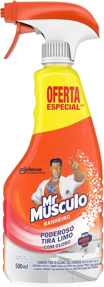 Mr. Músculo Tira Limo Limpador Para Banheiro, Embalagem Promocional, 500Ml