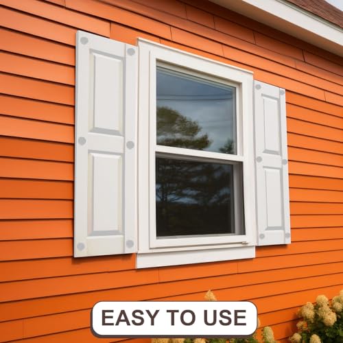 Image of Blulu 120 Pcs 3 Inch Vinyl Shutter Fastener Window Panel Peg Lok Pin Pegs Screws Shutter Spikes Anchor (White)