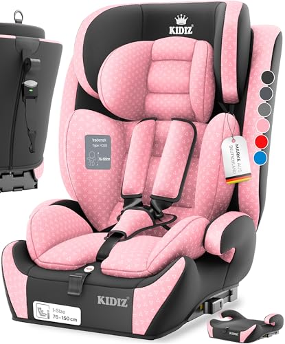 KIDIZ® Asiento infantil Triangle Premium con Isofix | Asiento infantil para coche | 9 kg – 36 kg 1 – 12 años | Grupo 1/2/3 | Universal | Homologado según ECE R129/03