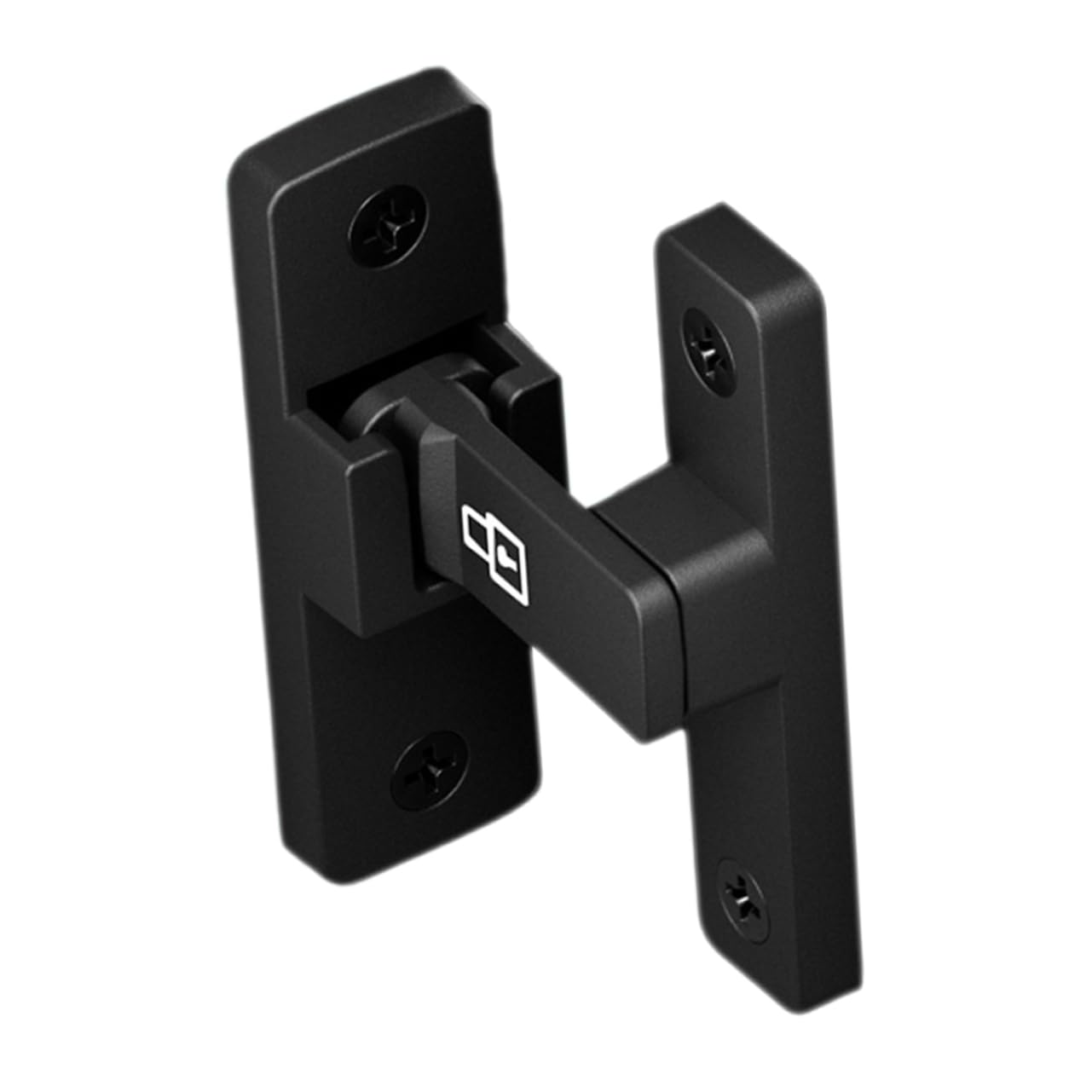 POPETPOP 5 Pezzi serratura cancello capannone chiavistello all'aperto fermo della porta cabina Chiusura a 90 gradi Clievi delle porte chiusura della porta Lega di zinco Black