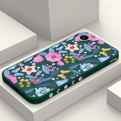 Coque iPhone 16E fleur verte pour protéger votre téléphone au quotidien