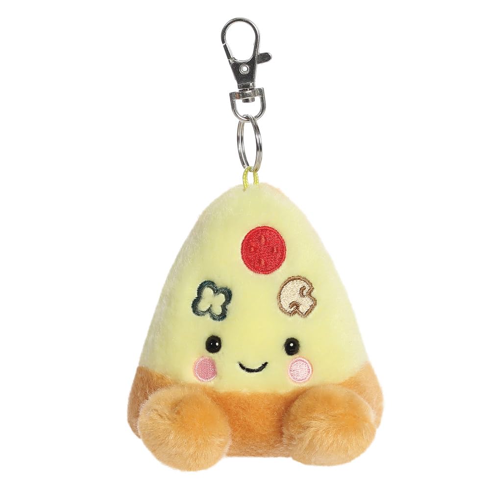 AURORA 34124, Palm Pals Peppa Pizza Clip-On, 10cm, Soft Toy, Yellow