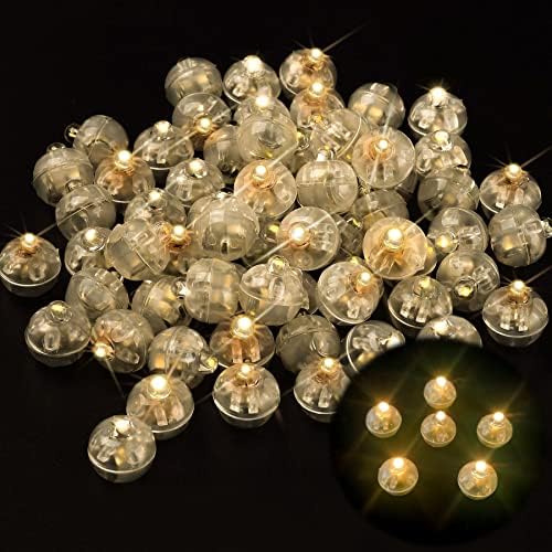 YeahBoom 120 Stück LED Ballons Lichter,Mini Bunt Led Ballonlichter,Runde LED Ballons Lichter,Runde Party Licht,Flash Buntes Licht,für Geburtstag Hochzeit Halloween Weihnachten Deko