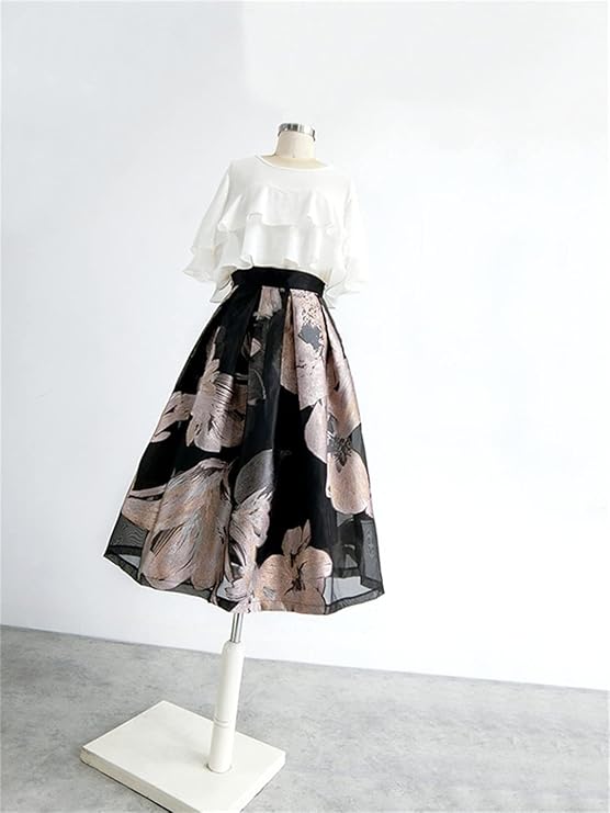 2025トレンドスタイル【ｒｏｎｒｏｎ】SHIRRING FLARE MID SKIRT 2025トレンドスタイル【ronron】SHIRRING FLARE MID SKIRT