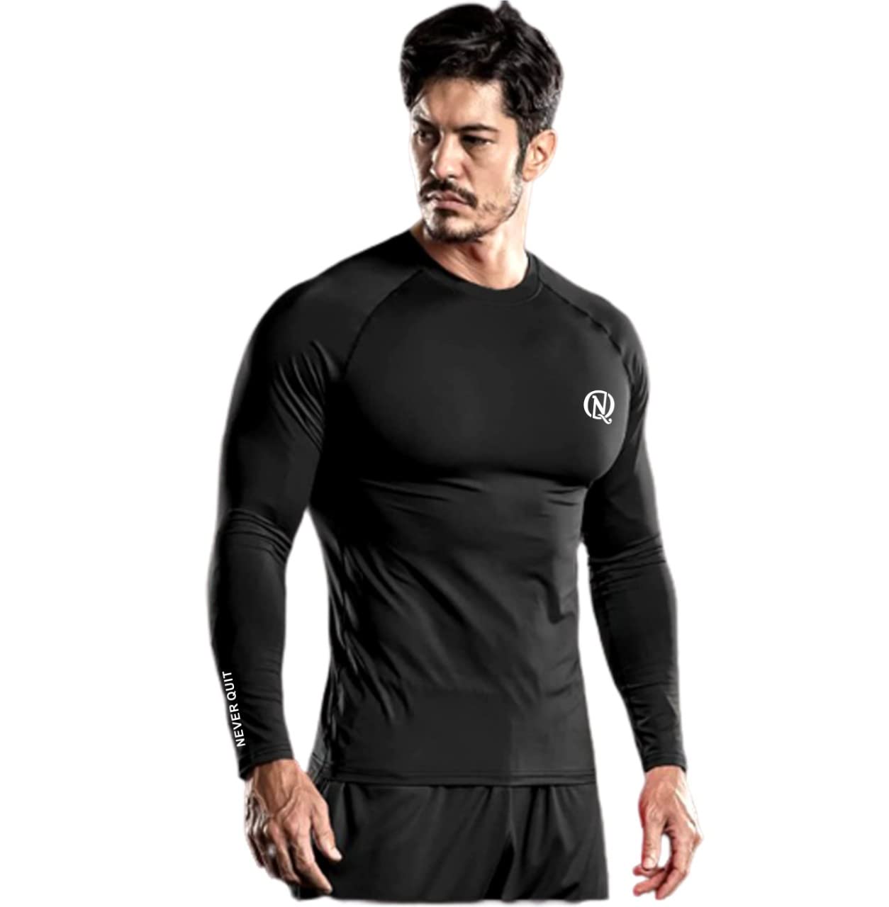 never quit Compression Swimming t Shirt Full Sleevs for Men-picture-38