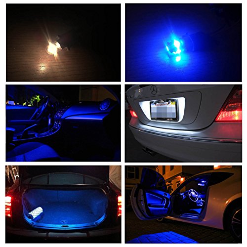 Ledpartsnow Interior Led Lights Replacement For 2015 Dodge Challenger Accessories Package Kit (9 Bulbs), Blue #TOP1