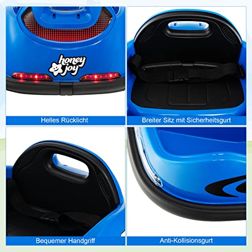 COSTWAY 12V Aufsitz Kinder Autoscooter 360 Grad Spinning & Vorwärts- und Rückwärtsfunktion, Bumper Car mit Lichtern… – Bild 8